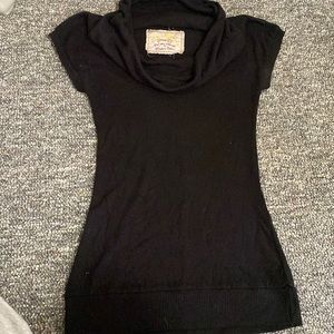 Black Scoop-Neck Top